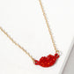 Crystal Pave Lips Pendant Necklace