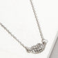 Crystal Pave Lips Pendant Necklace