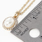 Crystal Pave Oval Pearl Pendant Necklace