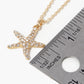 Crystal Pave Starfish Pendant Necklace