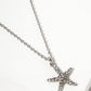 Crystal Pave Starfish Pendant Necklace