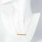 Dog Mom Engraved 18K Gold Dipped Horizontal Brass Bar Pendant Inspirational Necklace