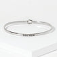 Dog Mom Engraved Inspirational Bangle Bracelet
