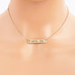 Dream Big Engraved Horizontal Bar Pendant Necklace