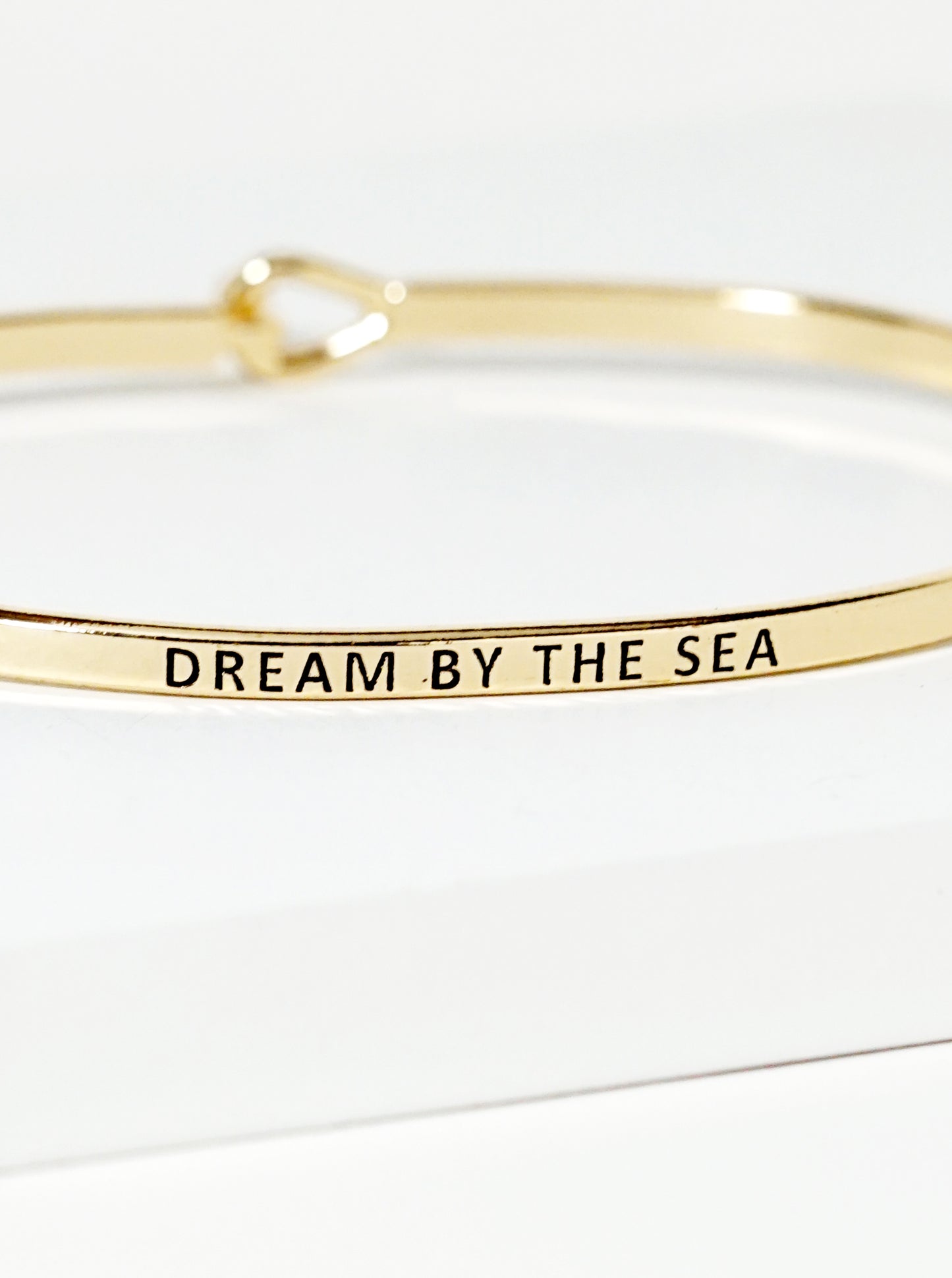 Dream By The Sea Engraved Inspirational Bangle Bracelet