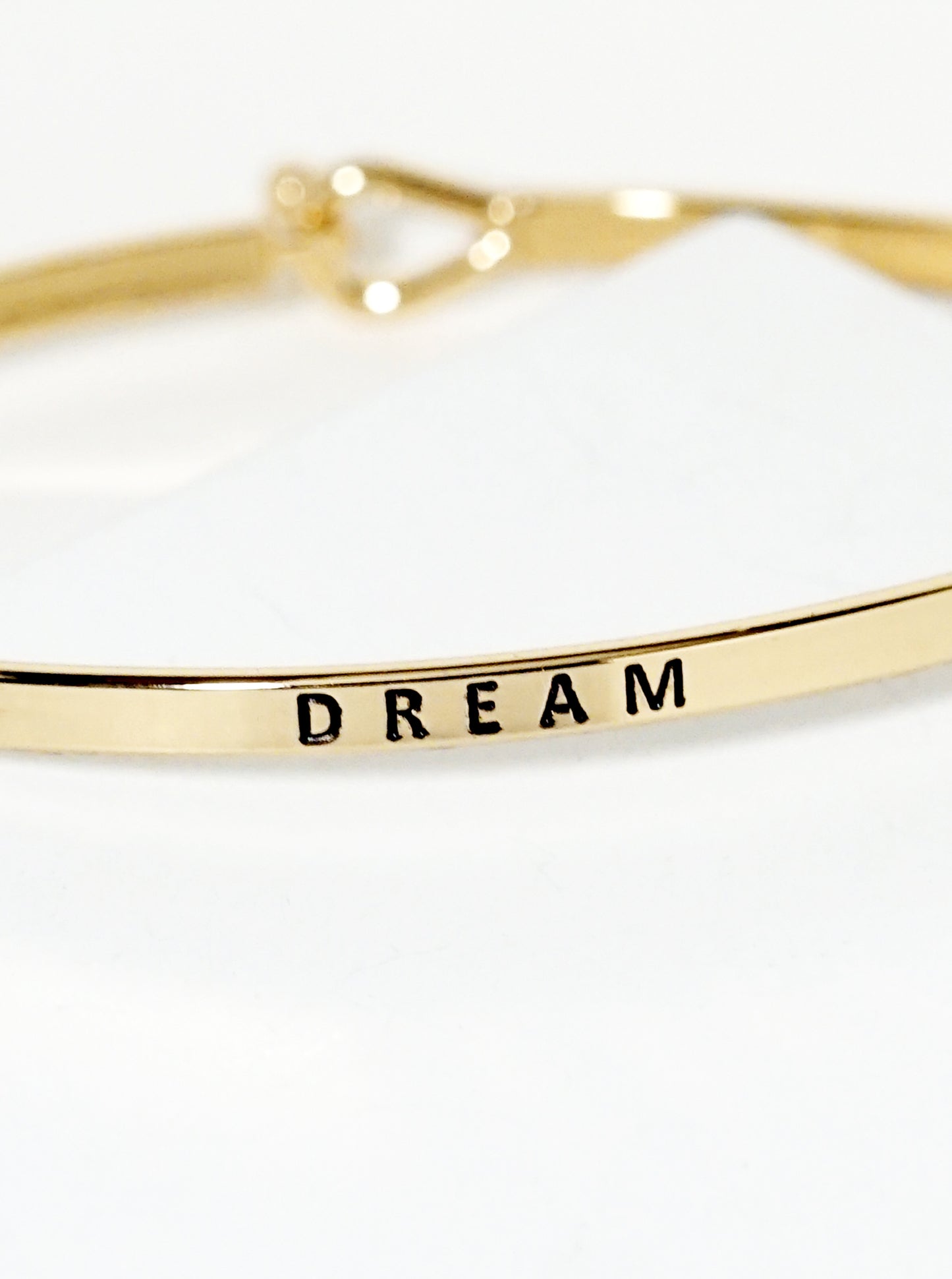 Dream Engraved Inspirational Bangle Bracelet