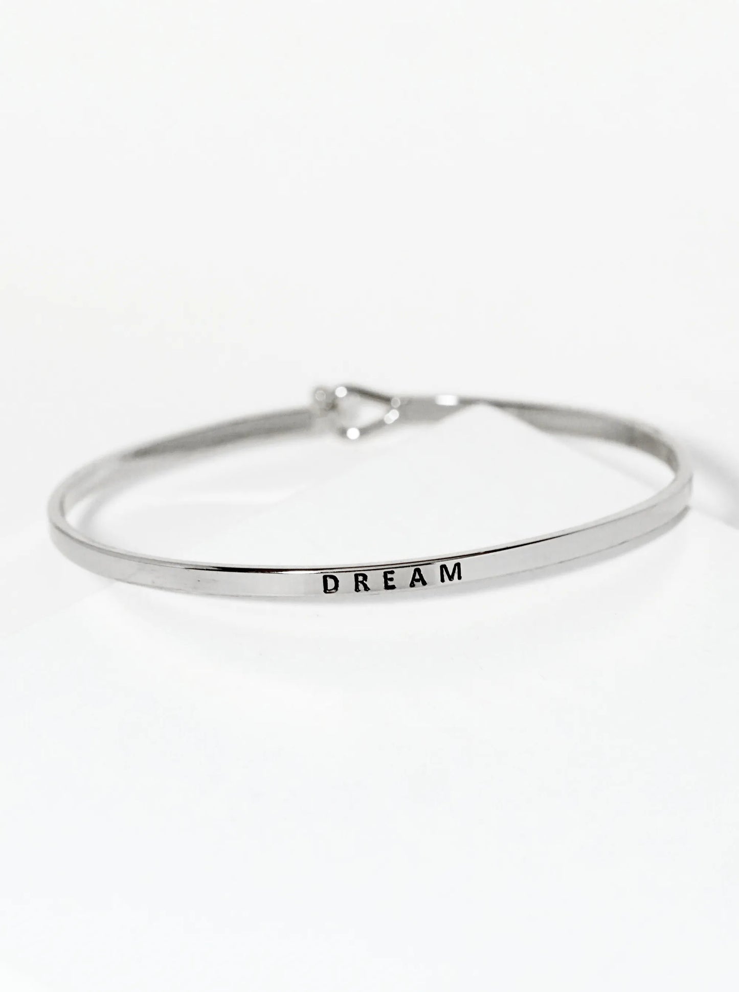 Dream Engraved Inspirational Bangle Bracelet