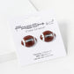 Enamel Filled 10mm 3D Football Stud Earrings