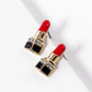 Enamel Filled Dainty Lipstick Stud Earrings