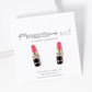 Enamel Filled Dainty Lipstick Stud Earrings