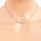 Enjoy The Journey Engraved Horizontal Bar Pendant Necklace