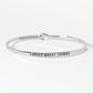 Expect Great Things Engraved Inspirational Bangle Bracelet