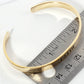 Faith Engraved 18K Gold Dipped Open Cuff Bangle Bracelet