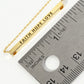 Faith Hope Love Engraved 18K Gold Dipped Horizontal Brass Bar Pendant Inspirational Necklace