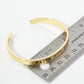 Faith Hope Love Engraved 18K Gold Dipped Open Cuff Bangle Bracelet