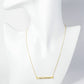 Family Is Everything Engraved 18K Gold Dipped Horizontal Brass Bar Pendant Inspirational Necklace