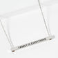 Family Is Everything Engraved 18K Gold Dipped Horizontal Brass Bar Pendant Inspirational Necklace