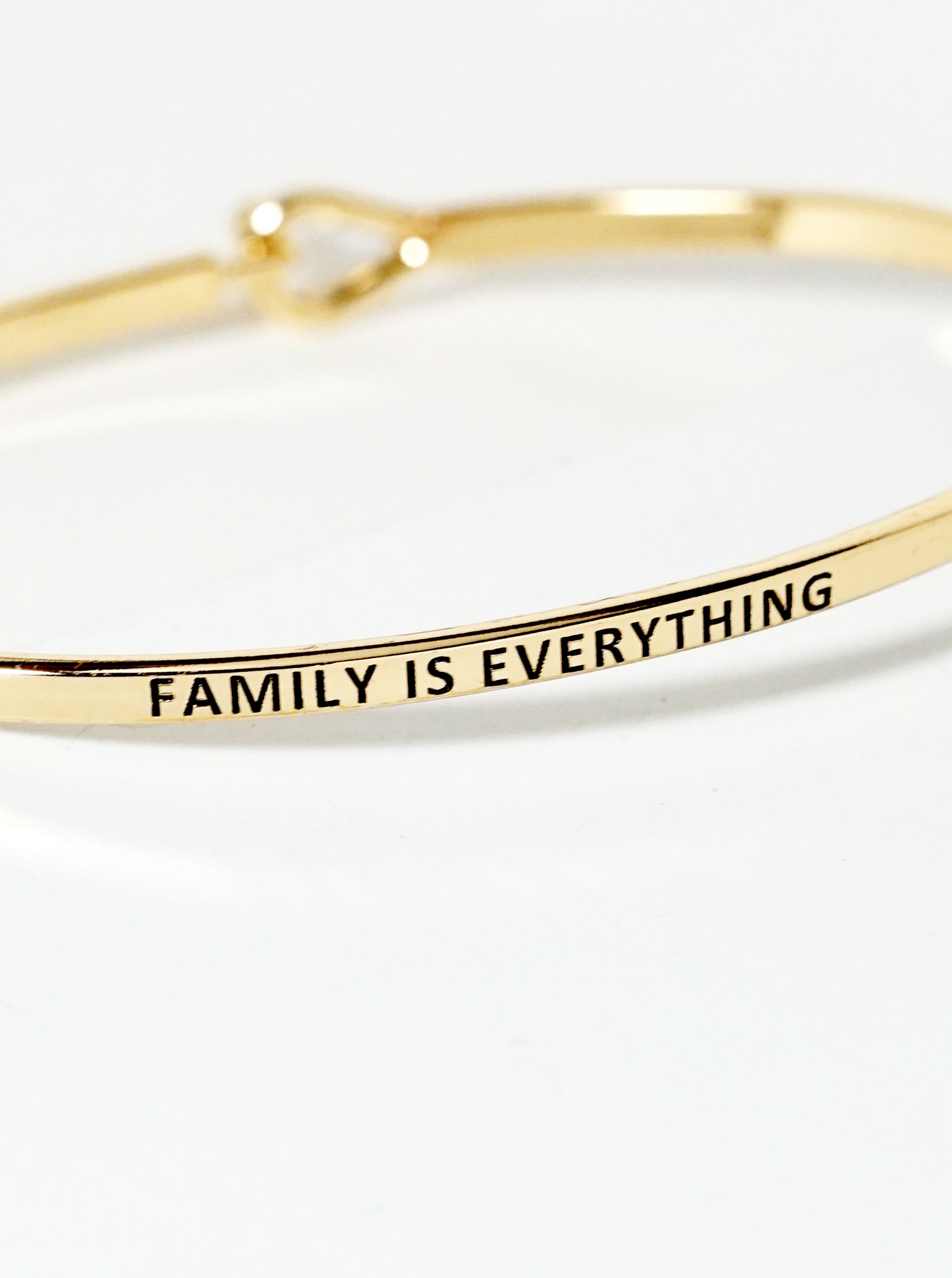 Family Is Everything Engraved Inspirational Bangle Bracelet