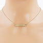 Famous Engraved Horizontal Bar Pendant Necklace