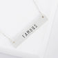 Famous Engraved Horizontal Bar Pendant Necklace