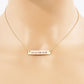 Follow Your Heart Engraved Horizontal Bar Pendant Necklace