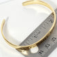 Football Mom Engraved 18K Gold Dipped Open Cuff Bangle Bracelet