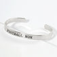 Football Mom Engraved 18K Gold Dipped Open Cuff Bangle Bracelet