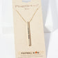 Football Mom Engraved Vertical Bar Pendant Inspirational Necklace