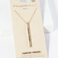 Forever Friends Engraved Vertical Bar Pendant Inspirational Necklace