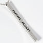 Forever Friends Engraved Vertical Bar Pendant Inspirational Necklace