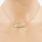 Forever Young Engraved Horizontal Bar Pendant Necklace