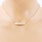 Free Spirit Engraved Horizontal Bar Pendant Necklace