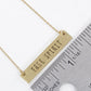 Free Spirit Engraved Horizontal Bar Pendant Necklace