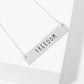Freedom Engraved Horizontal Bar Pendant Necklace