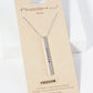 Freedom Engraved Vertical Bar Pendant Inspirational Necklace