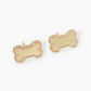 Game Day Mascot 18K Gold Dipped 9mm Enamel Dog Bone Treat Stud Earrings