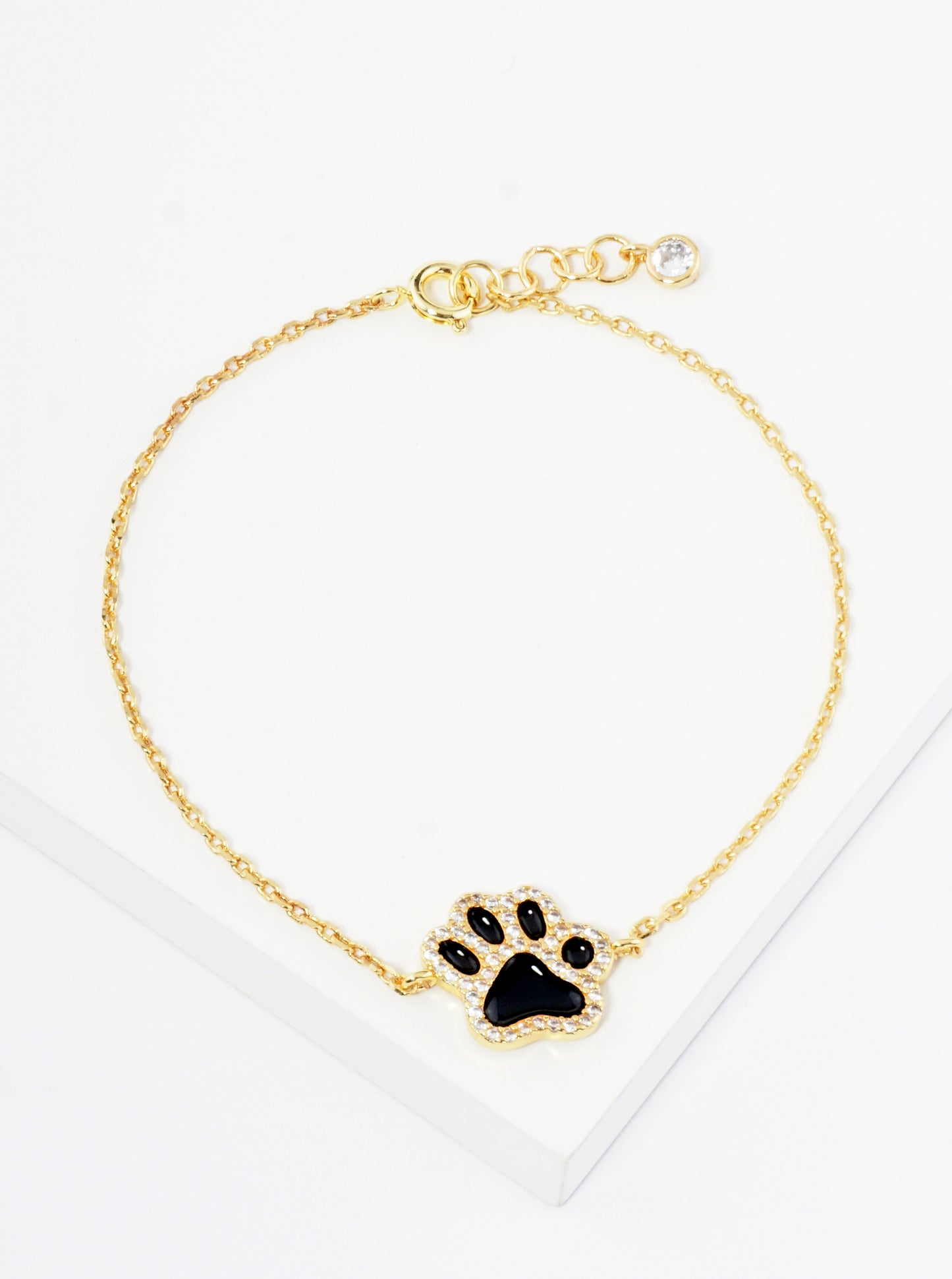 Game Day Mascot 18K Gold Dipped Micro Pave Set Cubic Zirconia 13mm Enamel Chain Bracelet