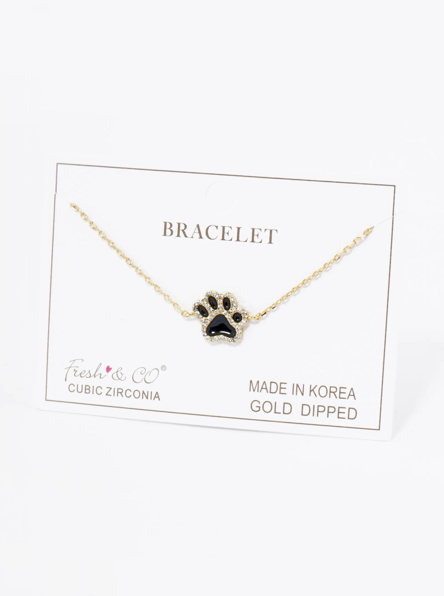 Game Day Mascot 18K Gold Dipped Micro Pave Set Cubic Zirconia 13mm Enamel Chain Bracelet