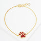Game Day Mascot 18K Gold Dipped Micro Pave Set Cubic Zirconia 13mm Enamel Chain Bracelet