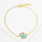 Game Day Mascot 18K Gold Dipped Micro Pave Set Cubic Zirconia 13mm Enamel Chain Bracelet