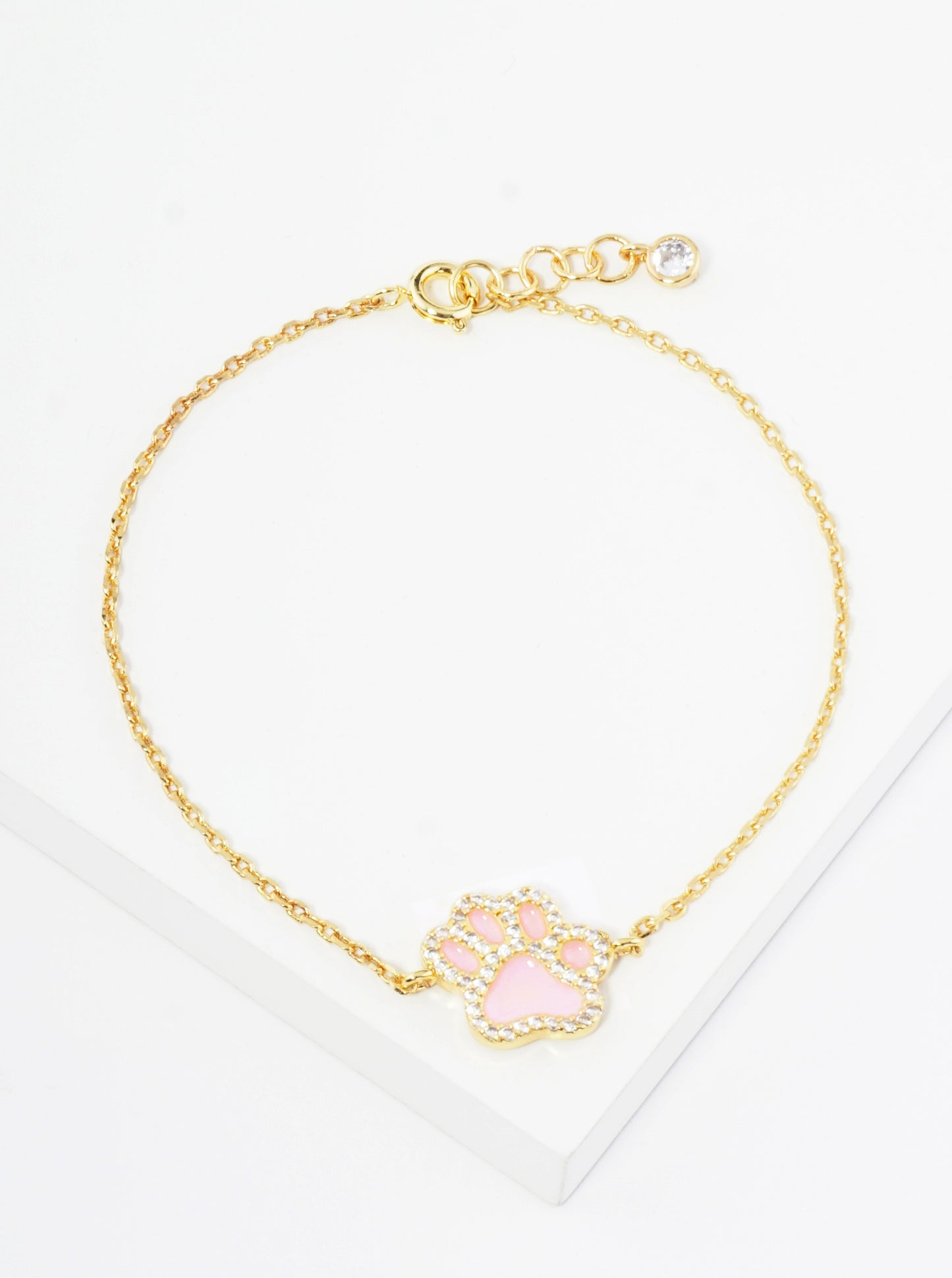 Game Day Mascot 18K Gold Dipped Micro Pave Set Cubic Zirconia 13mm Enamel Chain Bracelet