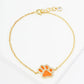 Game Day Mascot 18K Gold Dipped Micro Pave Set Cubic Zirconia 13mm Enamel Chain Bracelet