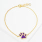 Game Day Mascot 18K Gold Dipped Micro Pave Set Cubic Zirconia 13mm Enamel Chain Bracelet