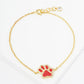 Game Day Mascot 18K Gold Dipped Micro Pave Set Cubic Zirconia 13mm Enamel Chain Bracelet