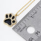 Game Day Mascot 18K Gold Dipped Micro Pave Set Cubic Zirconia Enamel Paw Pendant Necklace