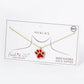 Game Day Mascot 18K Gold Dipped Micro Pave Set Cubic Zirconia Enamel Paw Pendant Necklace