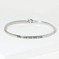 God Said Yes You Can Engraved Inspirational Bangle Bracelet