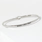 Good Vibes Only Engraved Inspirational Bangle Bracelet