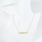 Grace Engraved 18K Gold Dipped Horizontal Brass Bar Pendant Inspirational Necklace