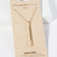 Hakuna Matata Engraved Vertical Bar Pendant Inspirational Necklace
